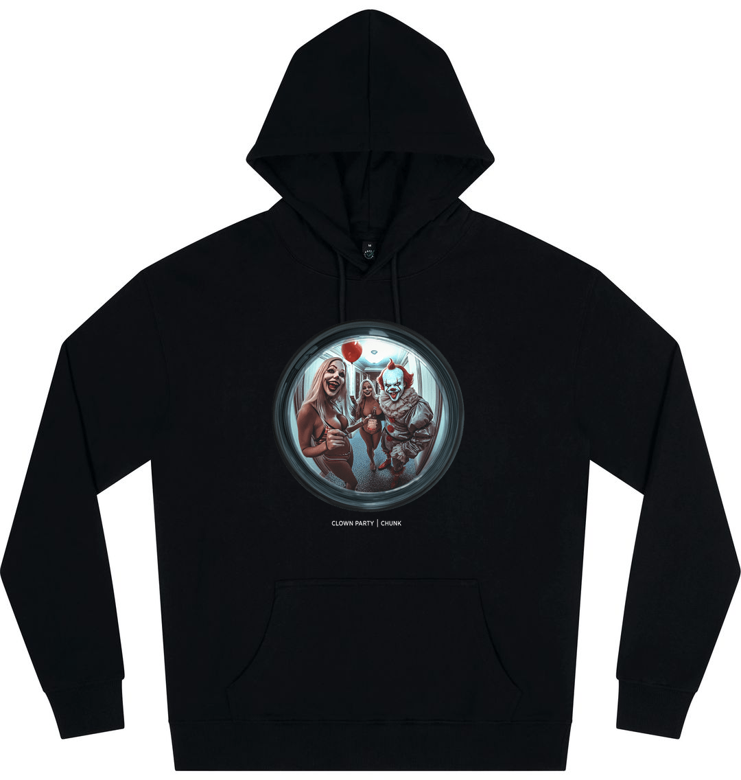 Black Printed Hoody