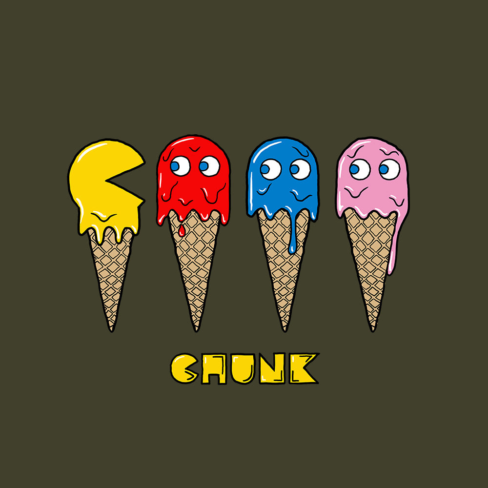 8-Bit Ice Cream Khaki T-Shirt