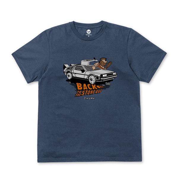 Back To The Stone Age Faded Denim T-Shirt