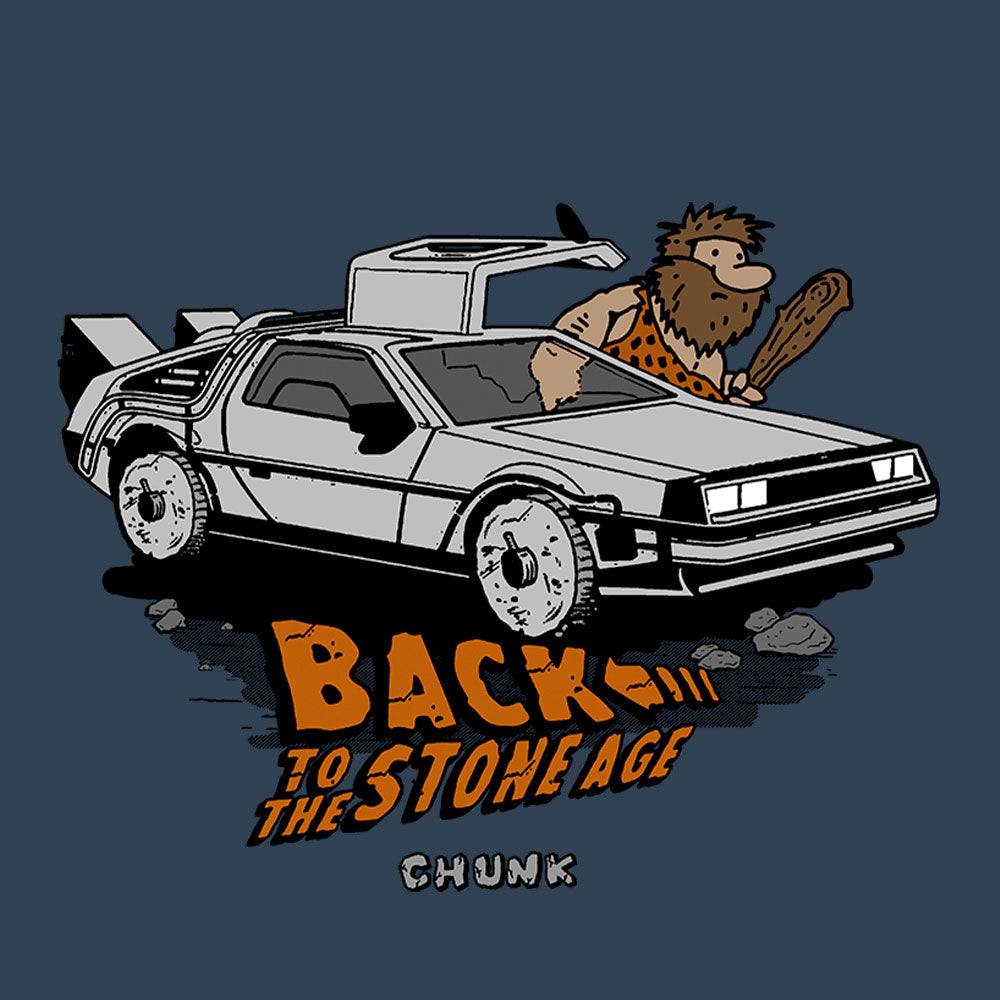 Back To The Stone Age Faded Denim T-Shirt