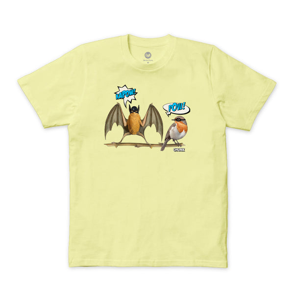 Bat And Robin Pale Lemon T-Shirt
