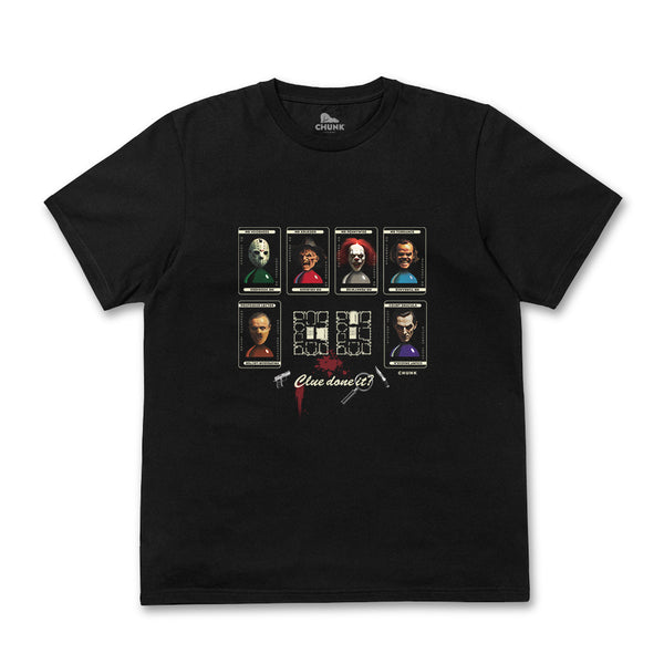 Clue Done It Black T-Shirt