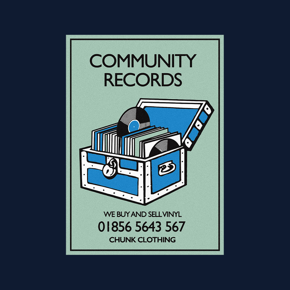 Community Records Navy T-Shirt