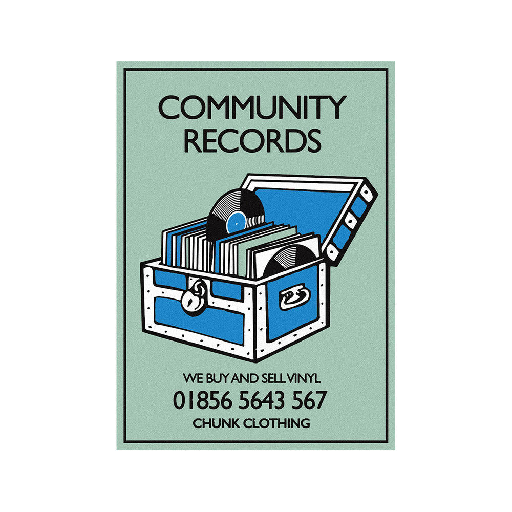 Community Records White T-Shirt