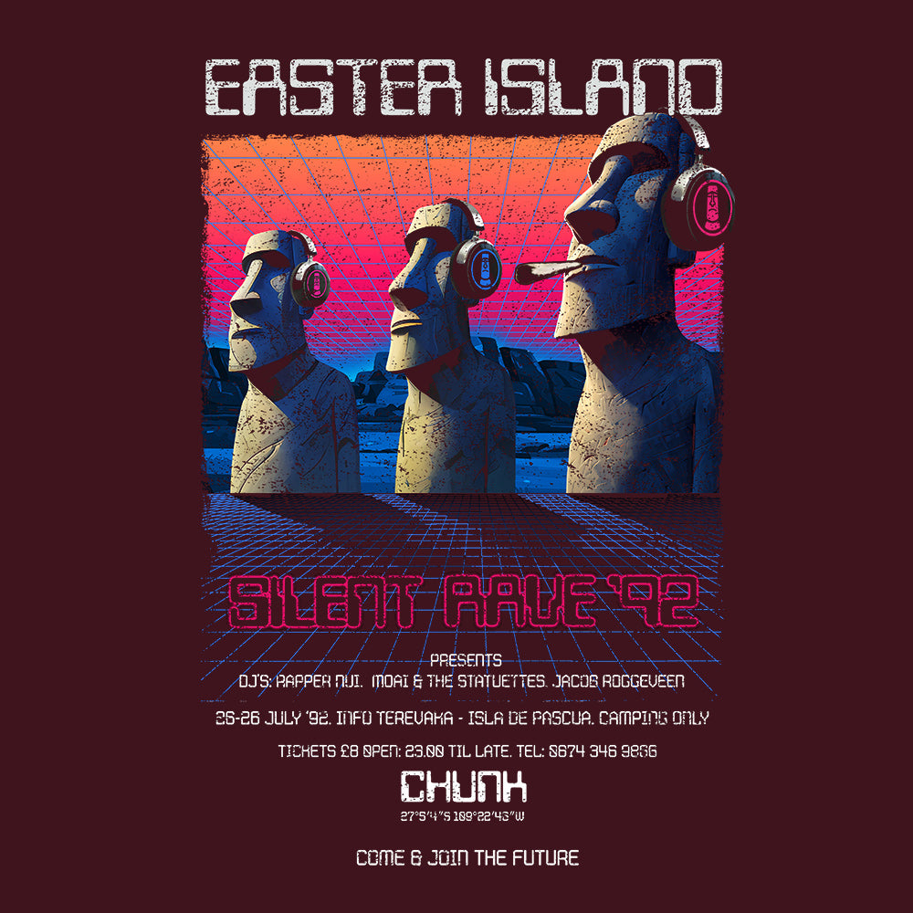 Easter Island Burgundy T-Shirt
