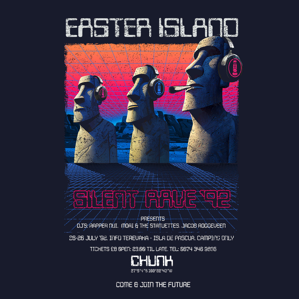 Easter Island Navy T-Shirt