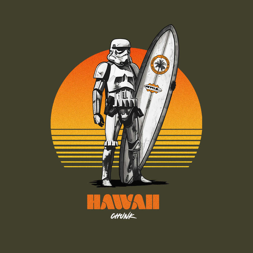 Hawaii Surfer Khaki T-Shirt