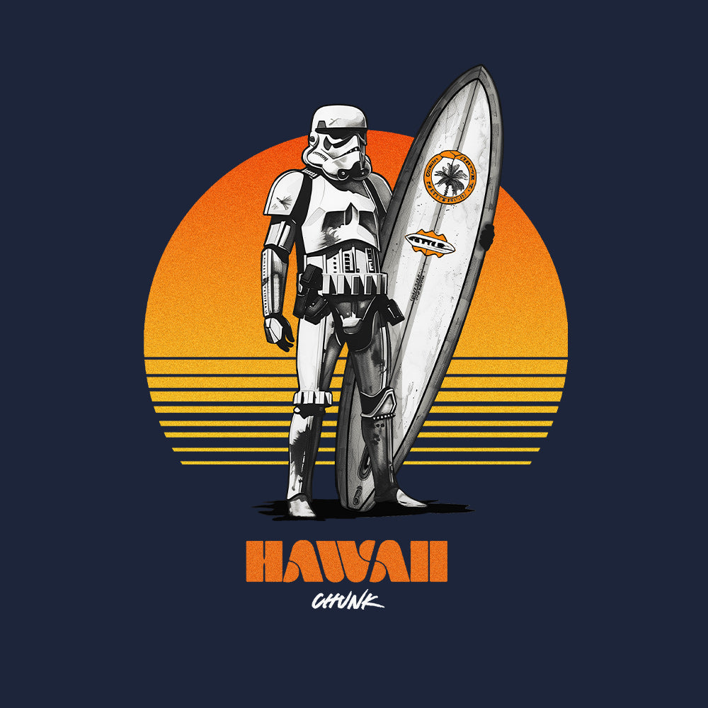 Hawaii Surfer French Navy T-Shirt