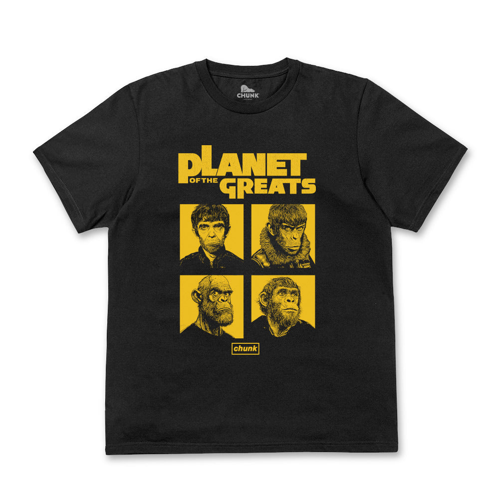 Planet Of The Greats Black T-Shirt