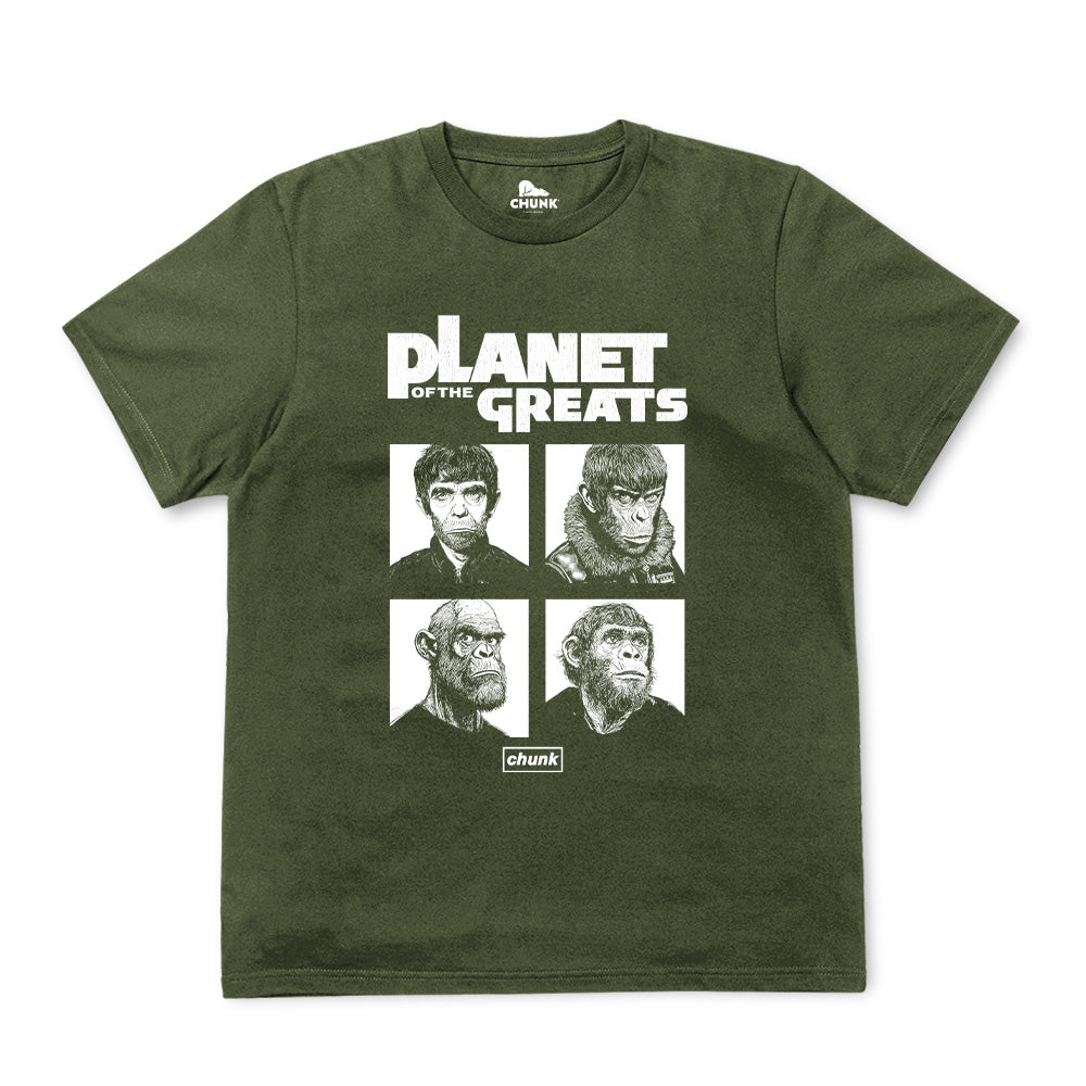 Planet Of the Greats Khaki T-Shirt