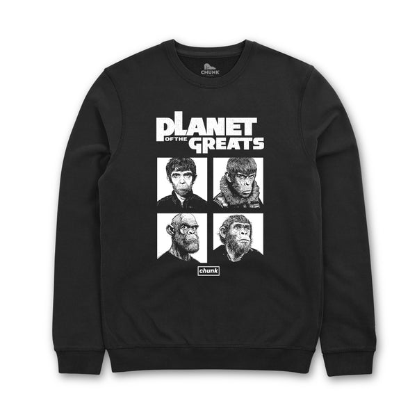 Planet Of the Greats Black Sweatshirt