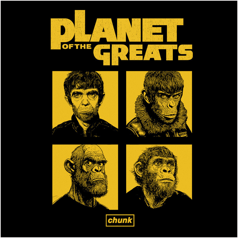 Planet Of The Greats Black T-Shirt
