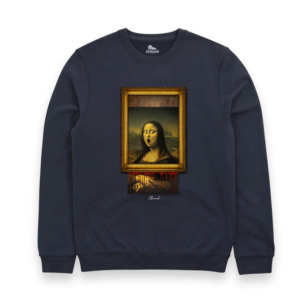 Shredded Mona Navy Sweatshirt