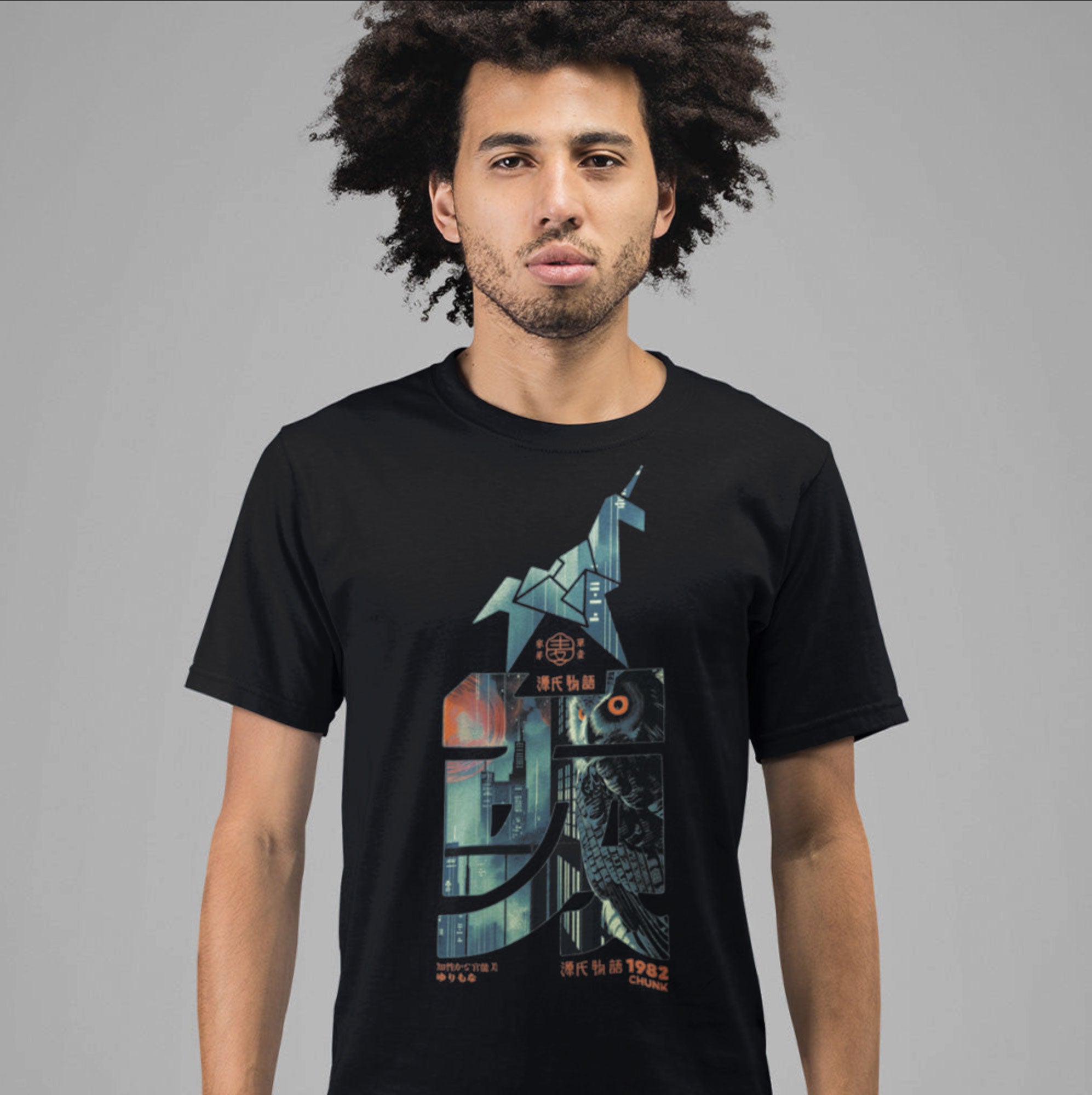 Sci-Fi Unicorn Black T-Shirt