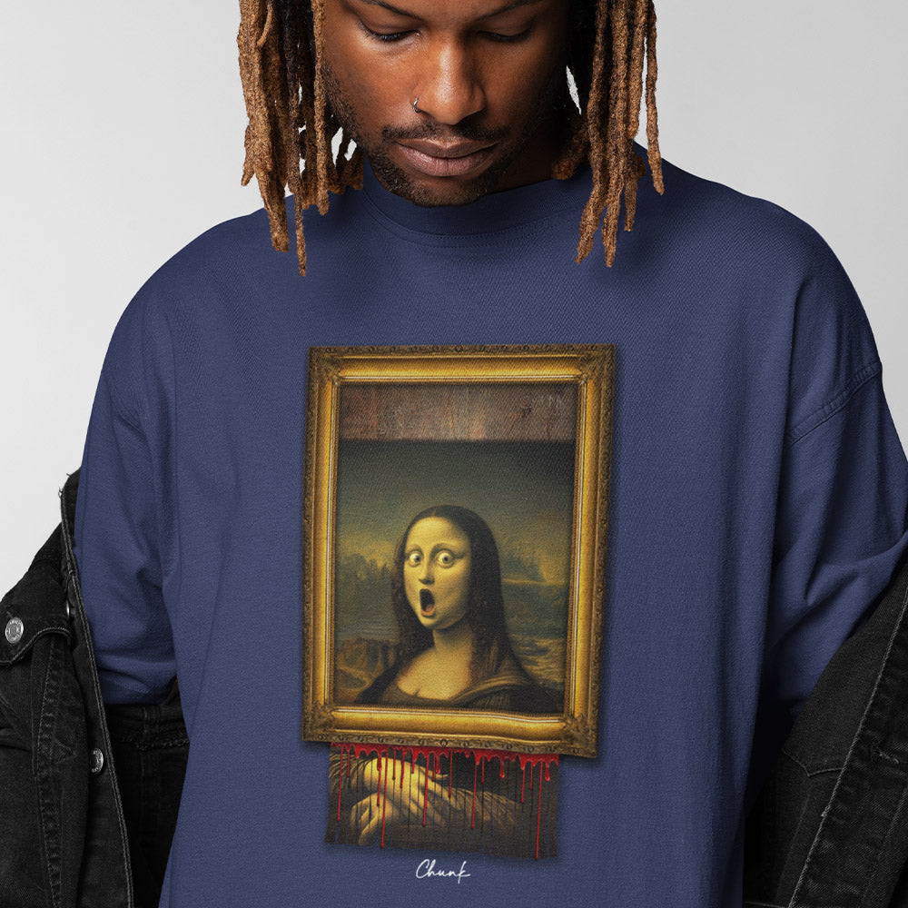 Shredded Mona Faded Navy T-Shirt