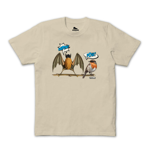 Bat & Robin Beige T-Shirt