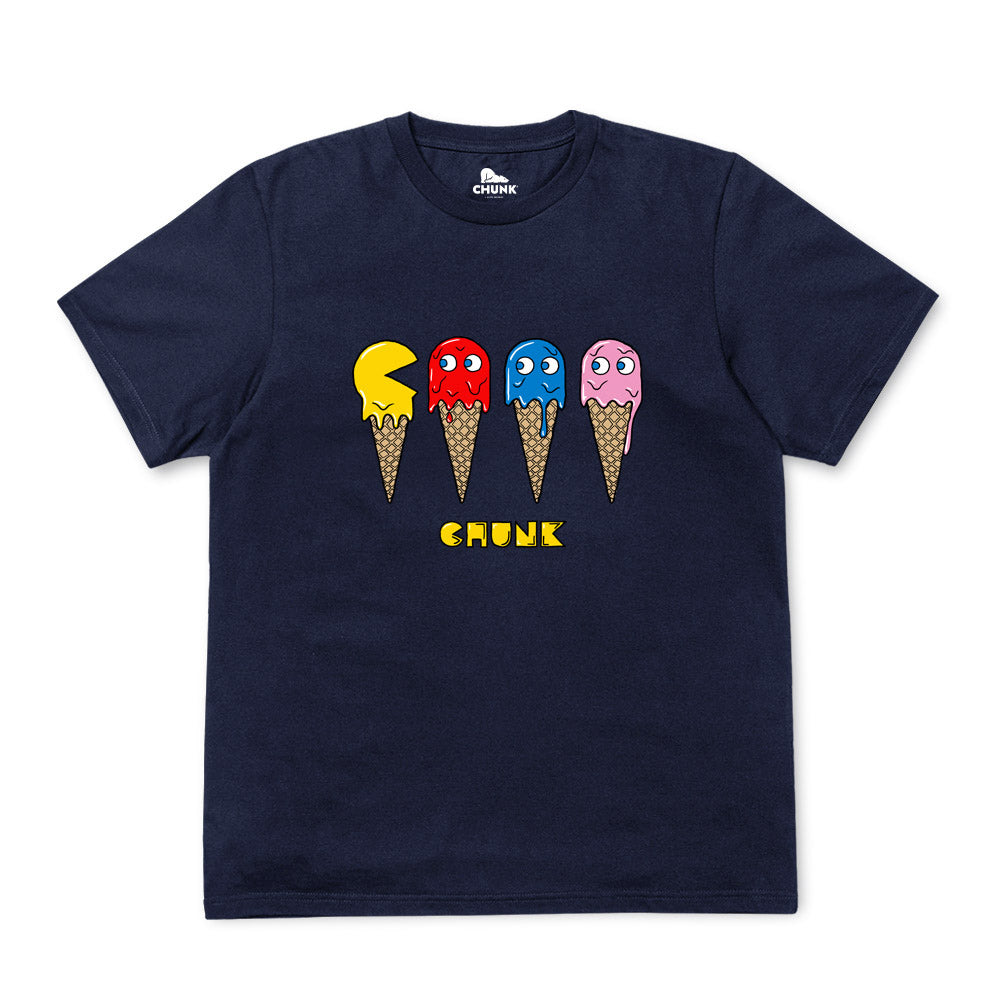 8-Bit Ice Cream French Navy T-Shirt