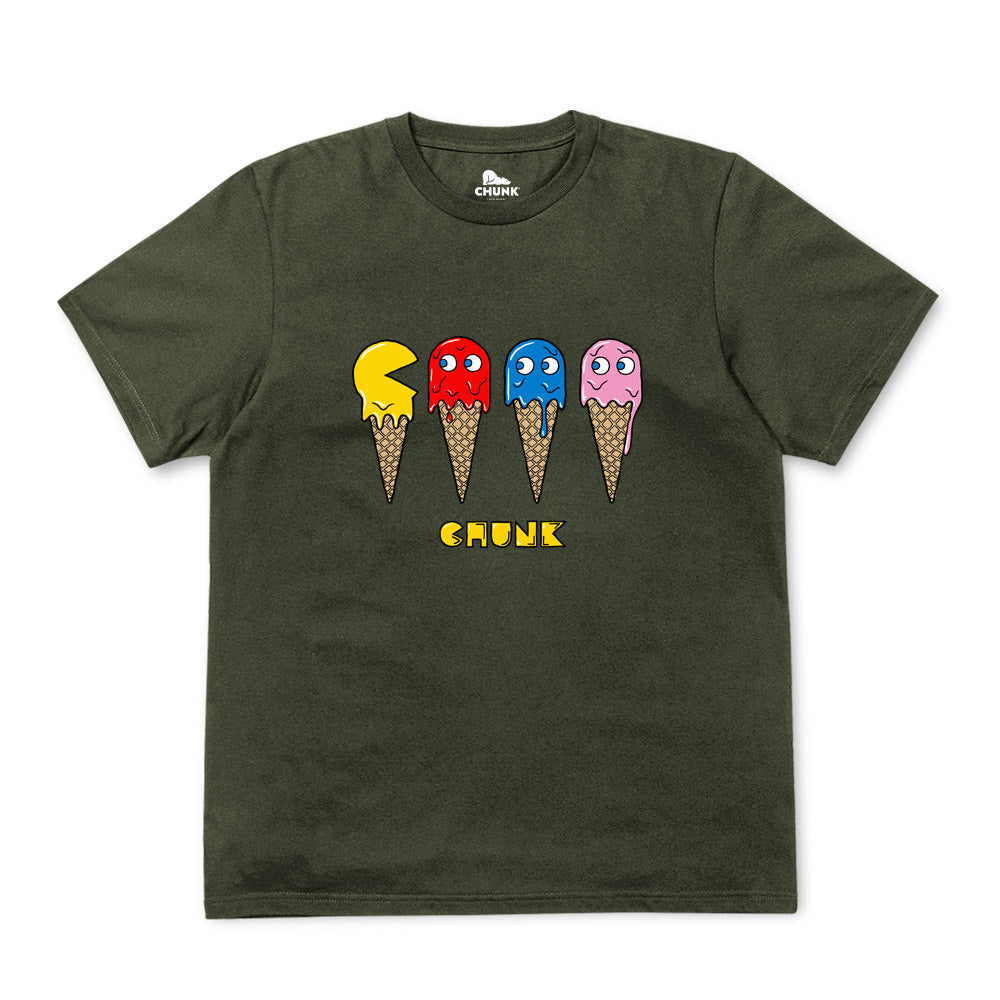 8-Bit Ice Cream Khaki T-Shirt