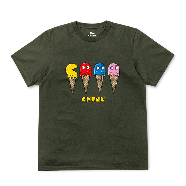 8-Bit Ice Cream Khaki T-Shirt