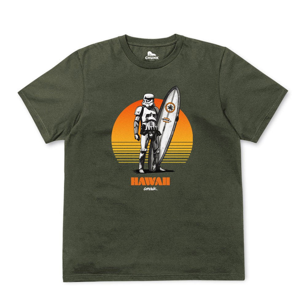 Hawaii Surfer Khaki T-Shirt