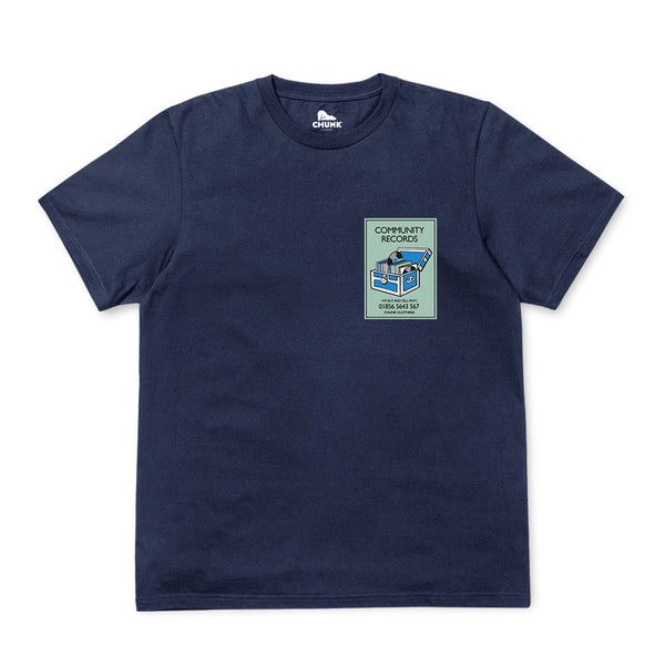 Community Records Navy T-Shirt