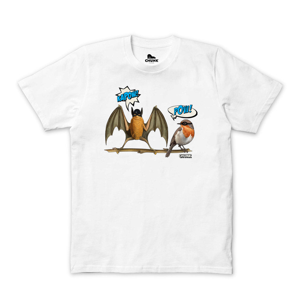 Bat & Robin White T-Shirt