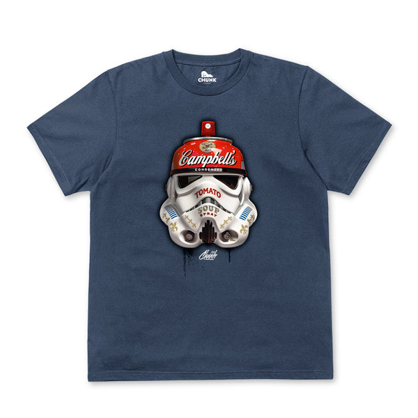 Trooper Spray Faded Denim T-Shirt