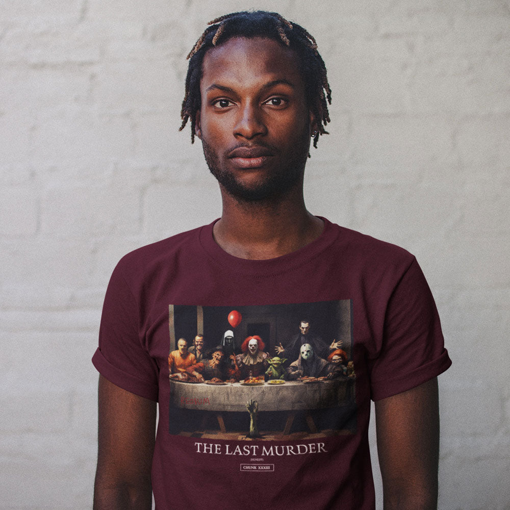 Chunk The Last Murder Burgundy T Shirt chunk-the-last-murder-burgundy-t-shirt
