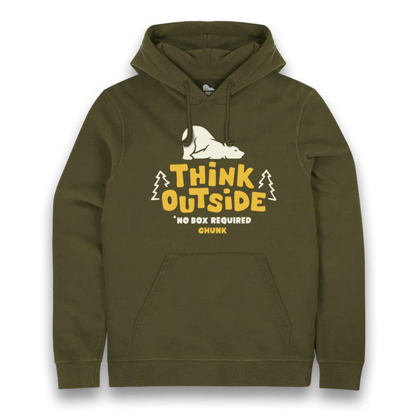 Think Outside Forest Green Hoodie