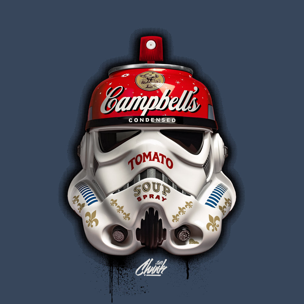 Trooper Spray Faded Denim T-Shirt