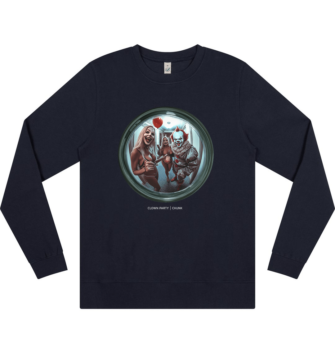 French Navy Printed Sweater