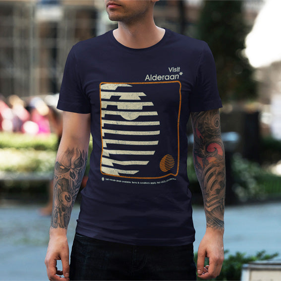 Visit Alderaan Navy T-Shirt