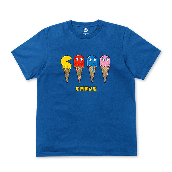 8-Bit Ice-Cream Bright Blue T-Shirt