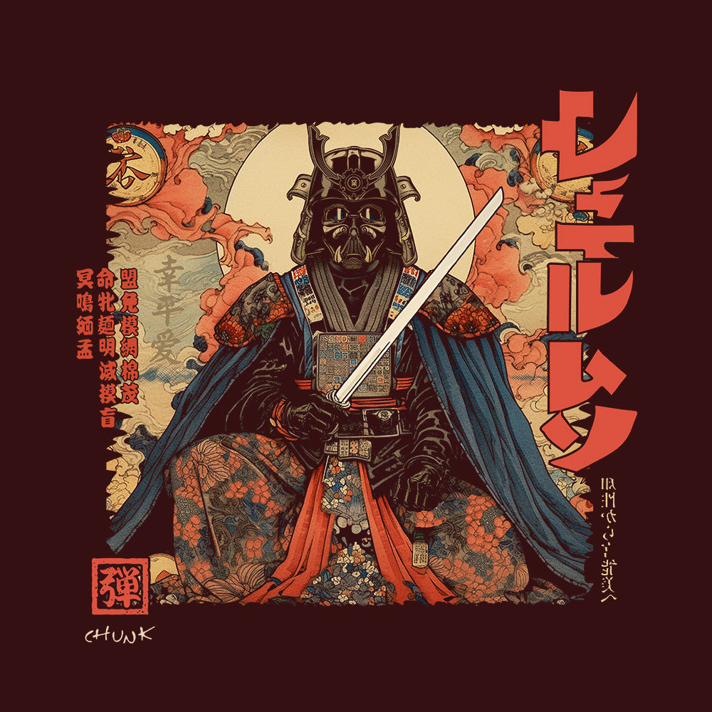 Darkside Samurai Burgundy T-Shirt